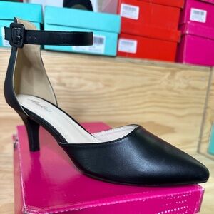 Elegant Black Ankle Strap Heels